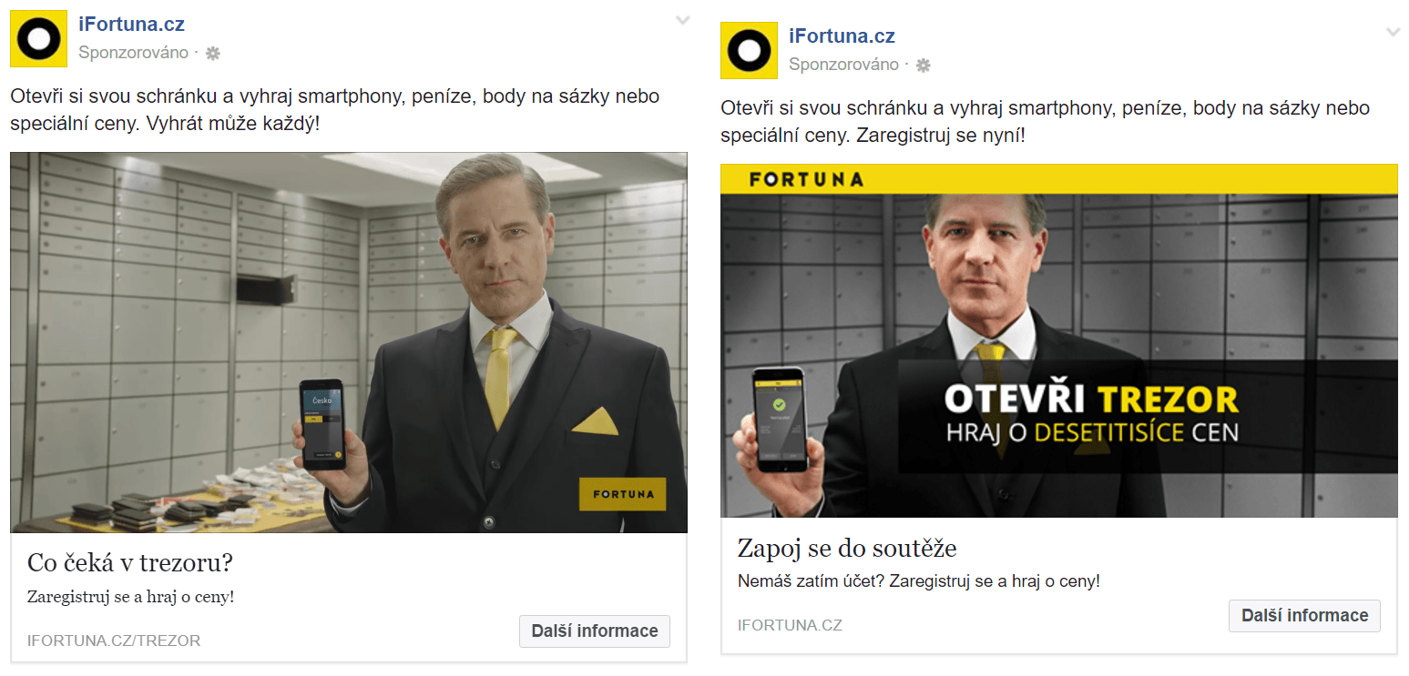 Podpoření TV reklamy na akci "Fortuna trezor".