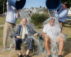 Senators Martin Looney and Len Fasano take part in the Ice Bucket Challenge to raise money for, and awareness of the Amyotrophic Lateral Sclerosis (ALS) Association. To date, the ALS Association has received more than $100 million in Ice Bucket Challenge donations. Please consider making a contribution at http://alsa.org. (September 3, 2014)