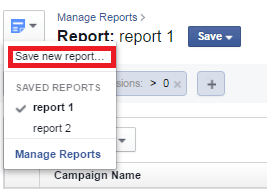 save new report